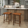 69CM Dining Bar Stool Set of 2 Counter Height Stool Chairs w/ Removable Cushion