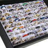 100pcs Stainless Steel Rings Mixed Styles for Men & Women