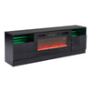 71"TV Stand Media Console Entertainment Center 32"Fireplace Insert Remote Heater