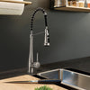 Stainless Steel Taps Kitchen Sink Mixer Swivel Spout Single Lever Mono Faucet