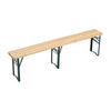 LIFELOOK Outdoor Wooden Folding Beer Table Bench Set Trestle Garden Steel Leg 2X