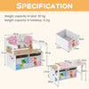 3 in 1 Kids Convertible Activity Bench Children Table &Chair Set Toy Storage Box