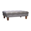 Long Tufted Bench Table Velvet Upholstered Bedroom Ottoman Footstool Kids Chair
