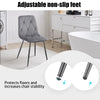 Set of 4 Velvet Dining Chairs Padded Seat Metal Legs Kitchen Home Office UK