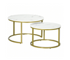 Coffee Table Set Of 2, Round Nest Of Tables Modern Side Tables For Living Room