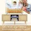 TV Stand for TVs up to 55" Rattan Media Console Table