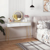 Dressing Table with LED Mirror 2 Drawers Vanity Table Bedroom Makeup Desk White