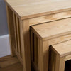 Set of 3 Nest of Tables Nesting Coffee Side End Wooden Nest Furniture Ash Veneer