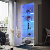 White High Gloss all Display Cabinet Cupboard Storage Sideboard with LED Lights
