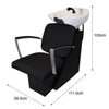 Backwash Salon Hair Chair Sink Shampoo Barber Hairdressing Back Washing Black