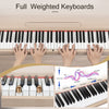 Glarry 88 keys Bluetooth Digital Piano Weighted E-Piano +Stand Pedals Headphone