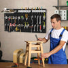 Utility Tool Board Wall-Mounted Pegboard Kit w/28 PCS Hanging Accessories-Black