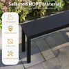 Outdoor Bench 2-3 People Weatherproof Seating Garden Bench Black