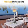 Portable Patio Tabletop Heater 11000 BTU Outdoor Propane Gas Heater