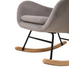 Modern Rocking Chair Upholstered Fabric Armchair Accent Glider Rocker Chair Grey