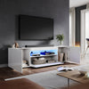 White High Gloss TV Stand Cabinet Unit 180cm with RGB LED Living Room Furniture