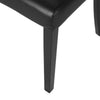 Set of 2 Black Faux Leather Dining Chairs Button High Back Home Restaurants