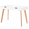 Wooden Dressing Table Computer Desk Home Office Study Bedroom With Drawers White