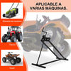 Folding lift for lawn mowers with adjustable height Stand with hand crank Black