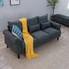 Panana Linen Fabric 2 & 3 Seater Sofa Couch with Wood Legs 3 Colours