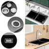 Modern Matte Black Inset Kitchen Sink Single/1.5/Double Bowl & Waste Undermount