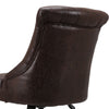 Accent Brown Swivel Office Chair PU Leather Computer Desk Task Chair for Home