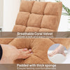 Padded Gaming Sofa Chair with Back Support for Adults and Teens-Apricot