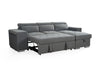 New Universal Corner Sofabed with Storage Adjustable Headrests & Footstools