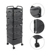2-6Tier Kitchen Storage Trolley Rolling Cart w/ Rotating Baskets,Lockable Wheels
