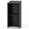 Wooden Standing Desk Lectern Desk Pulpit for Church-Black