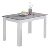 Rectangular Kitchen Dining Table Wooden Table 4-6 Seats Family Party Table White
