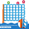 Giant 4 in a Row Game Jumbo Connect 4 Games w/42 Rings Basketball Hoop-Orange
