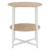 Small Sofa Side Table Coffee End Round 2 Tiers Shelf Unit Living Room Bedroom