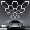 28HEX LED Lighting Lamp For Garage Retail Barber Ceiling Honeycomb Light Hexagon