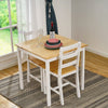4 Colours Solid Wood Dining Table and 2 Chairs Set Kitchen Room Home Furniture