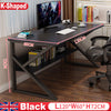 K-Shaped Computer Desk With Shelves Gaming Laptop Table Workstation Home Office