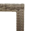 Garden Table with Acacia Wood Top Grey 150x90x75 cm Poly Rattan