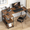 Flamaker Office Desk L Shaped Corner Desk Gaming Desk Home w/ Storage Shelves