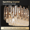 Luxury Crystal LED Ceiling Light Living Room Accent Chandelier Lamp Easy Install