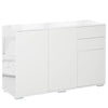 Side Cabinet with 2 Door Cabinet and 2 Drawer for Home Office White
