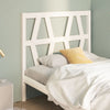 Bed Headboard White 96x4x100 Solid Wood Pine J7E7
