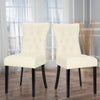 2/4X Dining Chairs Home Kitchen High Back PU Leather Upholstered Wood Legs Black