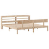 Bed Frame with Headboard 200x200 Solid Wood Pine G6C7