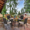Garden Patio Furniture Outdoor Rattan Effect 2 Piece Set Wicker Chairs w/Cushion