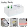 White High Gloss LED Coffee Table Wooden with 4 Drawers 16 Colors Adjustable