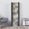 Modern Display Tall Cabinet Bookcase Shelving Units with LED Light 3 Glass Shelf