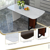 Rectangular Marble Dining Table Luxury Family Dinner Table Kitchen Living Room