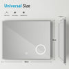 Bathroom Mirror With LED Lights Touch Shaver Socket Demister 3x Magnifying