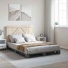 Bed Frame with Headboard Grey 140 x 200 Solid Pine Wood, Bed, Bedroom P3F2