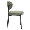 Dusk Mia Sage Green Matte Velvet & Black Metal Set of 2 Dining Chairs RRP £